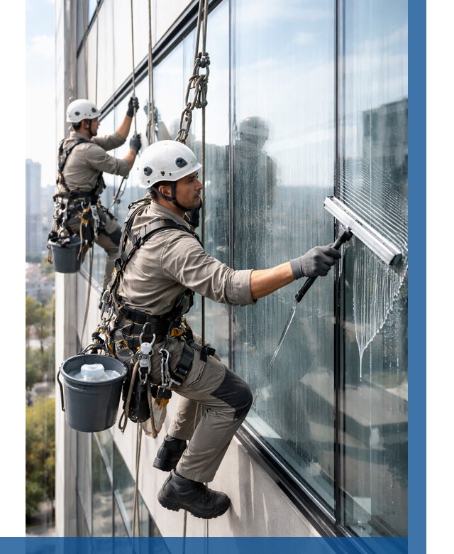 Мойка окон альпинистами в Прохладном от 4875 р. | ВЫСОТНИК-Прх