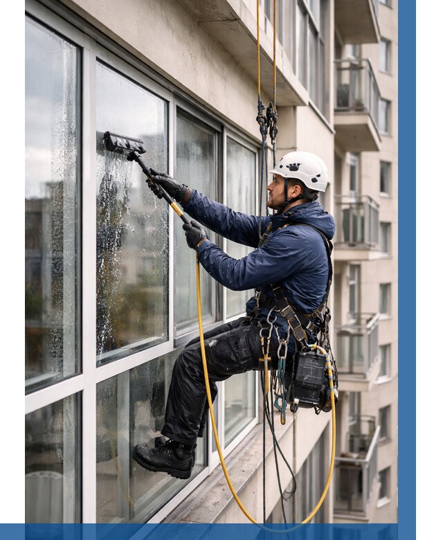 Мойка балконного остекления в Прохладном от 3792 р. | ВЫСОТНИК-Прх