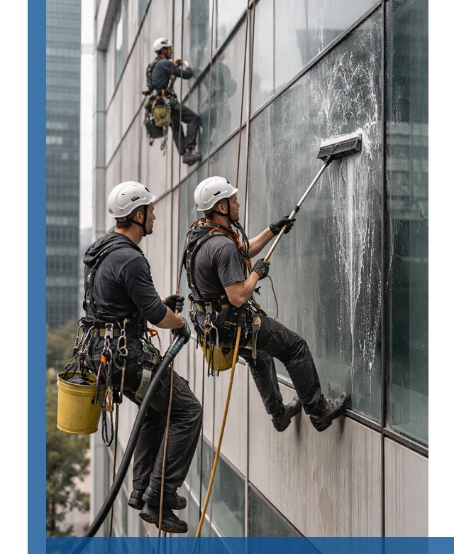 Профессиональная высотная мойка фасадов зданий в Прохладном