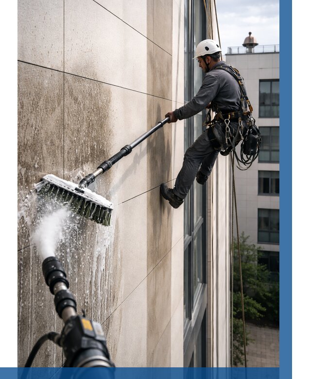 Мойка фасада из керамогранита в Прохладном от 325 р. | ВЫСОТНИК-Прх