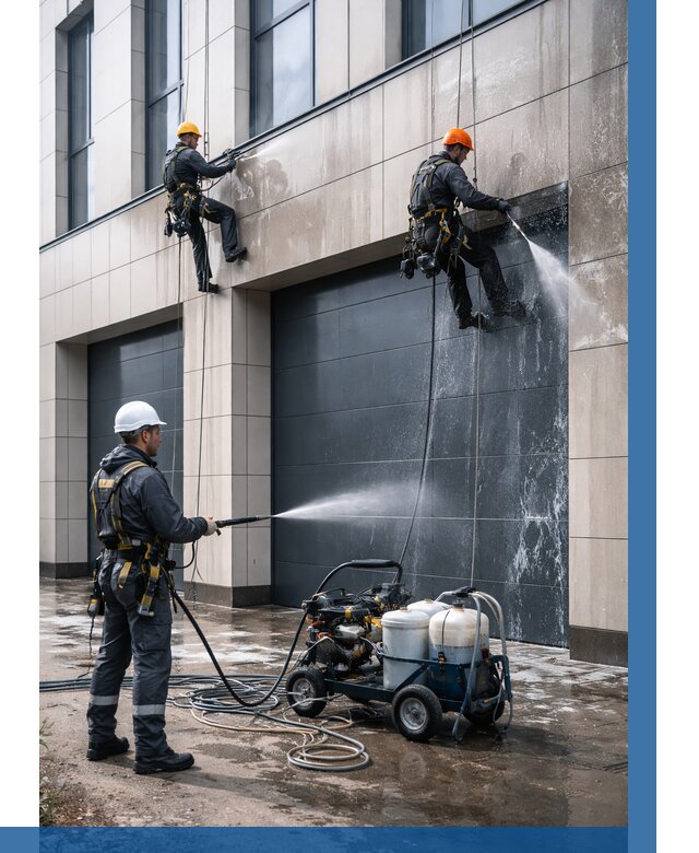 Послестроительная мойка фасада в Прохладном от 325 р. | ВЫСОТНИК-Прх