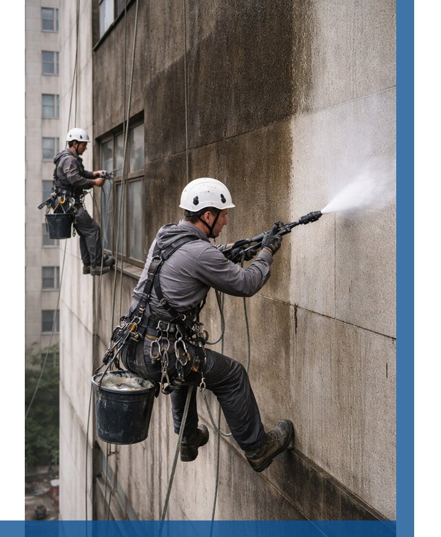 Очистка фасада от копоти в Прохладном от 271 р. | ВЫСОТНИК-Прх