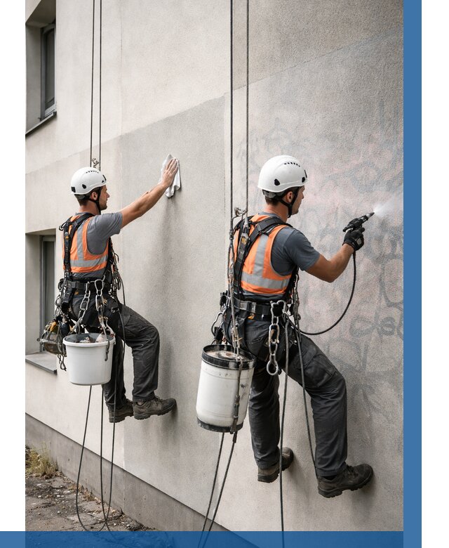 Антиграффити покрытие фасада в Прохладном от 650 р. | ВЫСОТНИК-Прх