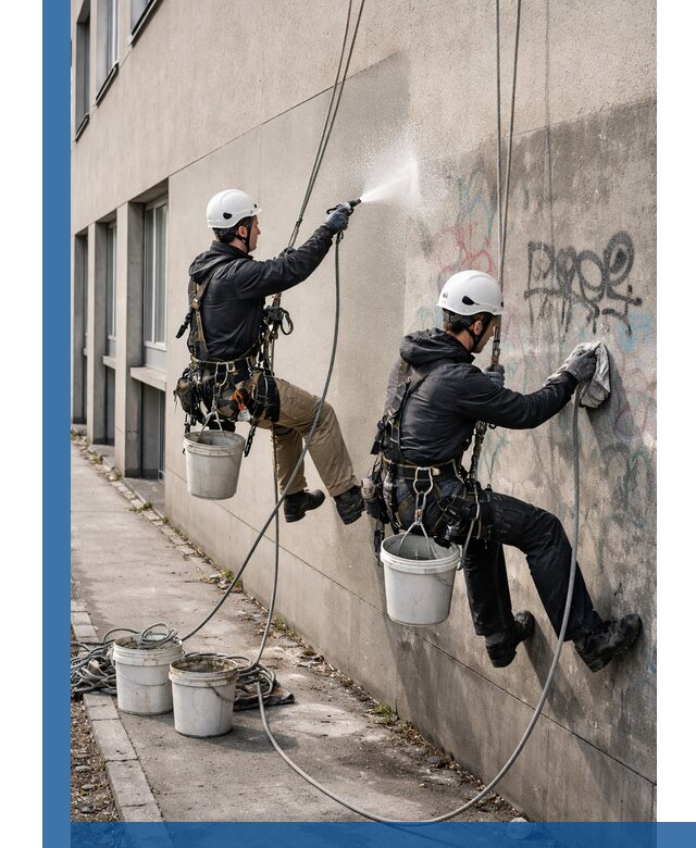 Антиграффити покрытие фасада с защитой от надписей в Прохладном