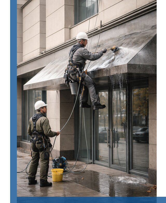 Профессиональная мойка козырьков и навесов в Прохладном