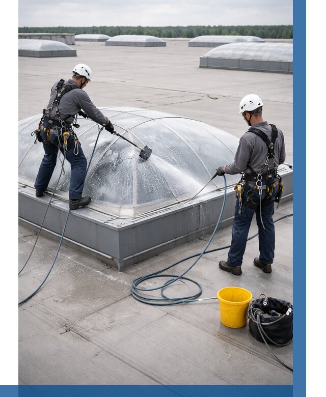 Мойка зенитных фонарей в Прохладном, заказать от 4875 р. | ВЫСОТНИК-Прх