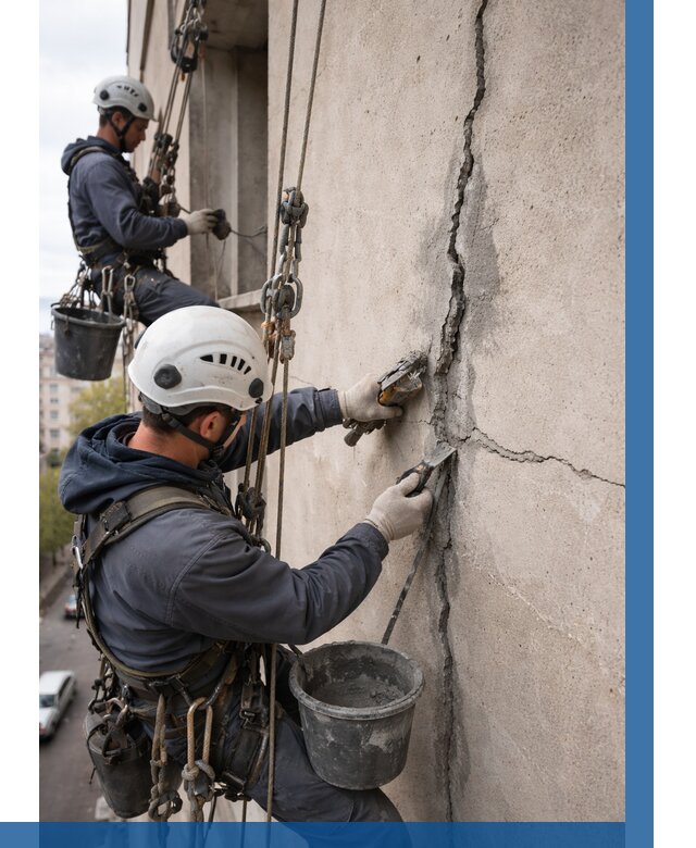 Заделка трещин на фасаде в Прохладном от 975 р. | ВЫСОТНИК-Прх