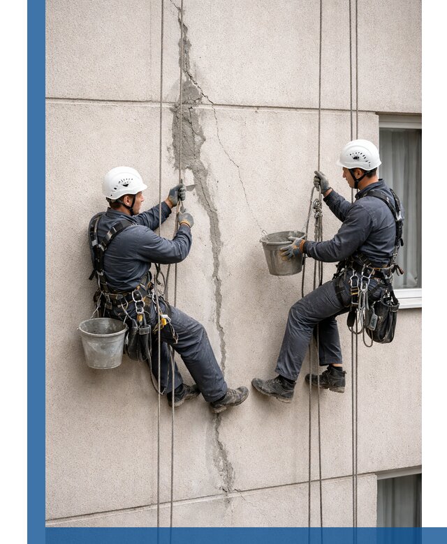 Заделка трещин на фасаде в Прохладном с гарантийным ремонтом