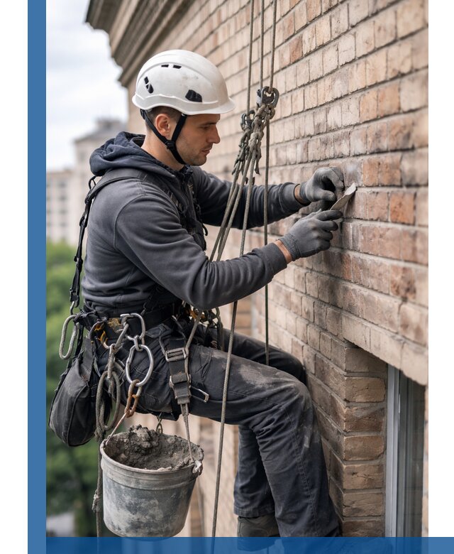 Качественный ремонт кирпичной кладки фасада в Прохладном с гарантией