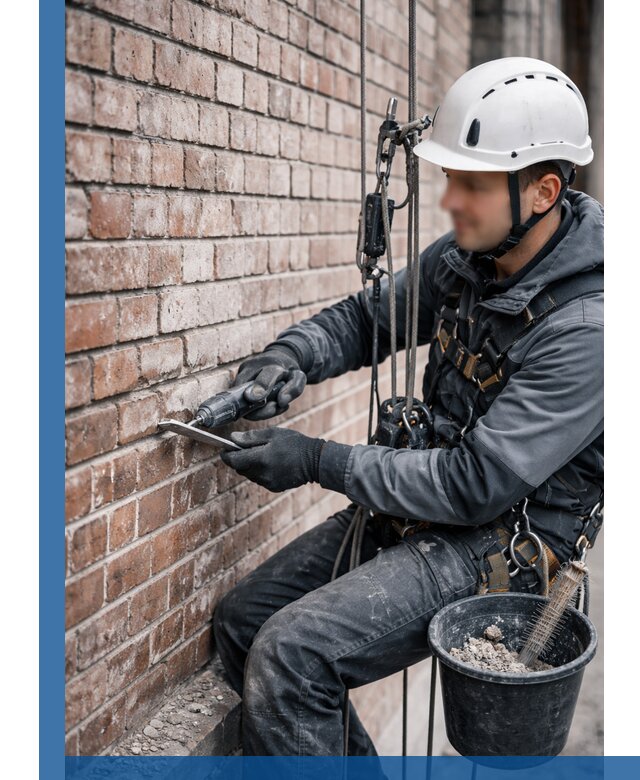 Расшивка кирпичных швов фасадов и стен, ремонт в Прохладном