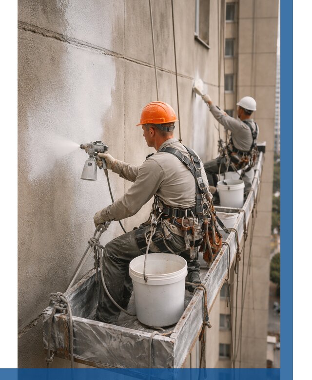 Грунтовка фасада на высоте в Прохладном от 130 р. | ВЫСОТНИК-Прх