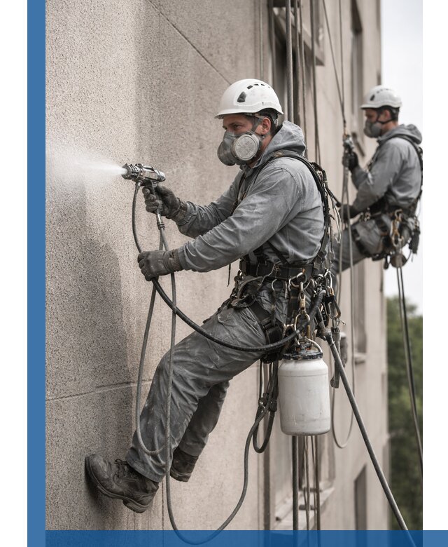 Безвоздушная покраска фасадов зданий в Прохладном профессионально