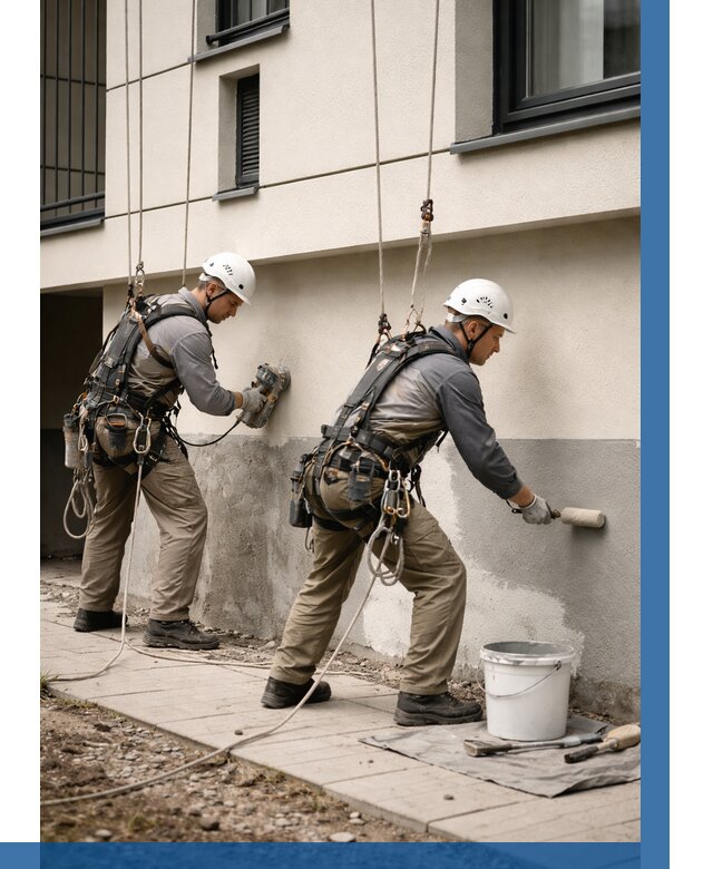 Окраска цоколя здания в Прохладном от 487 р. под ключ | ВЫСОТНИК-Прх