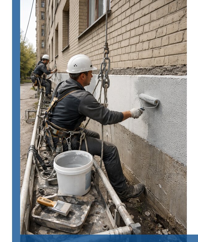 Окраска цоколя здания в Прохладном профессионально и надежно