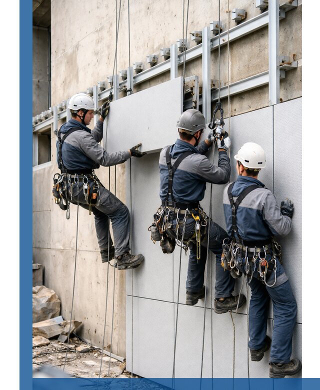 Монтаж вентилируемого фасада в Прохладном под ключ с гарантией качества