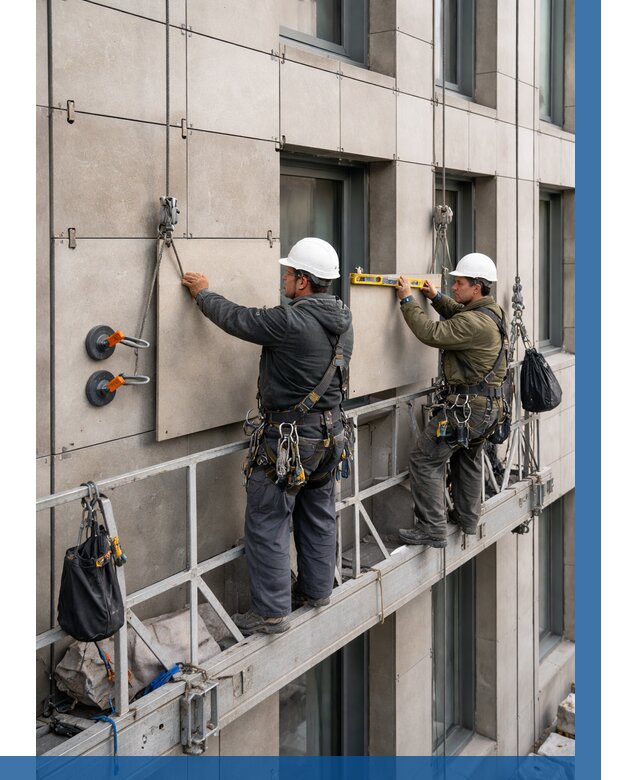 Монтаж керамогранита на фасад в Прохладном от 2708 р. | ВЫСОТНИК-Прх