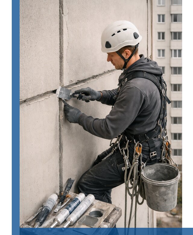 Ремонт межпанельных швов в Прохладном герметизация и восстановление