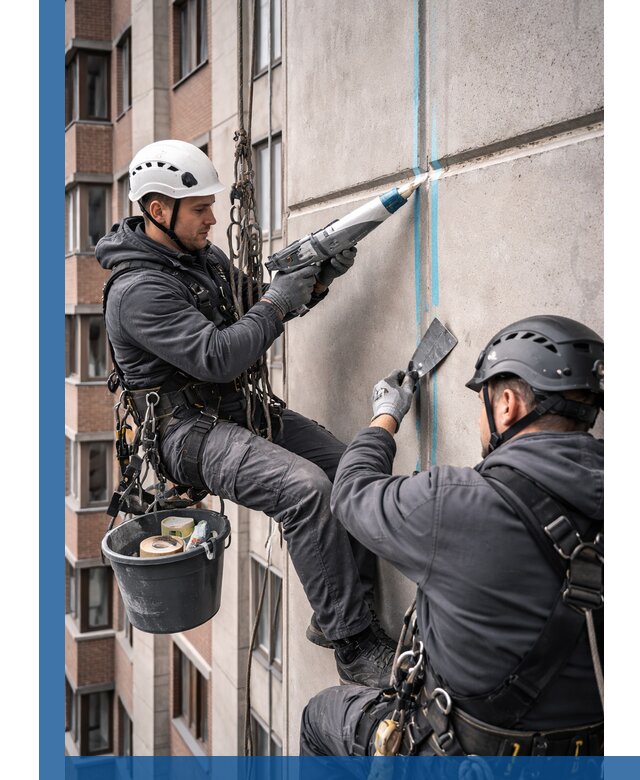 Вторичная герметизация швов фасада и кровли в Прохладном