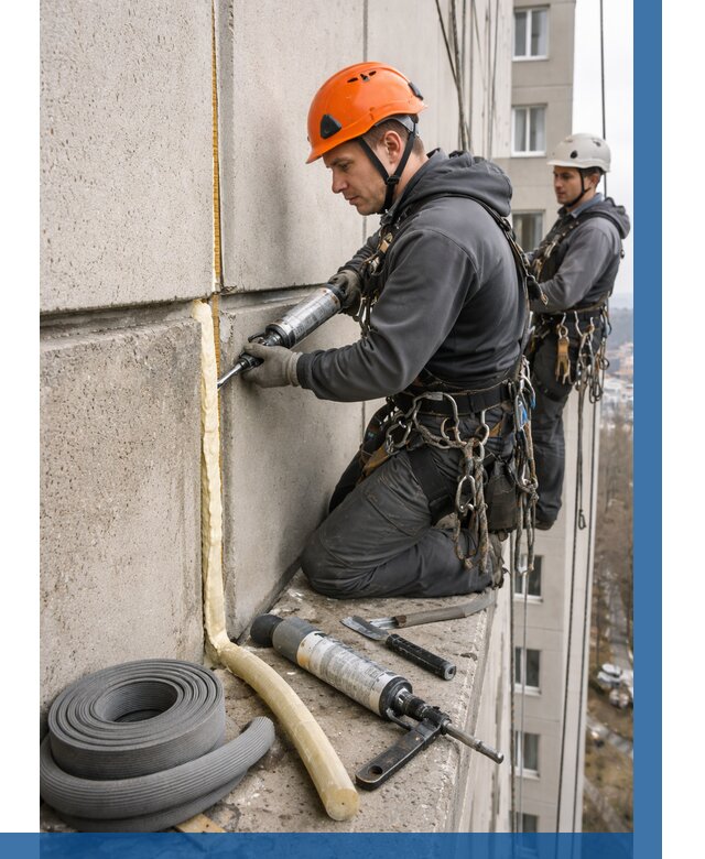 Теплый шов межпанельные швы в Прохладном от 758 р. | ВЫСОТНИК-Прх