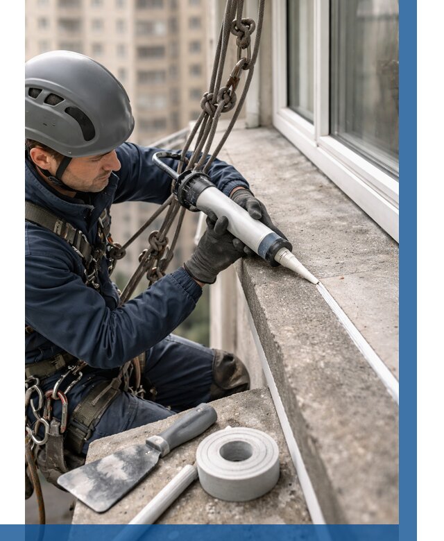 Герметизация балконного козырька в Прохладном от 4875 р. | ВЫСОТНИК-Прх