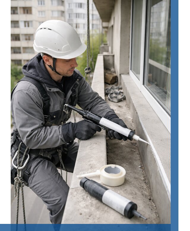 Герметизация швов лоджии в Прохладном от 4875 р. | ВЫСОТНИК-Прх