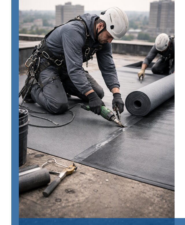 Ремонт мягкой кровли в Прохладном с выездом промальпинистов