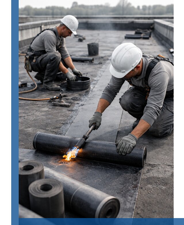 Ремонт рулонной кровли в Прохладном герметизация и восстановление