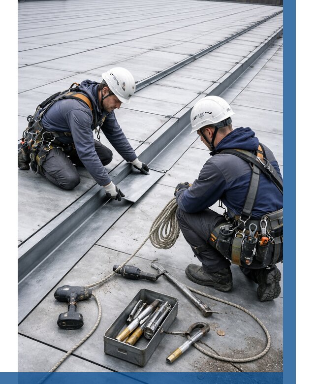 Ремонт фальцевой кровли в Прохладном от 758 р. | ВЫСОТНИК-Прх