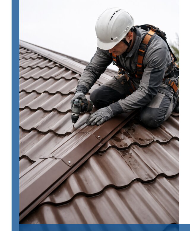 Ремонт металлочерепицы на крыше в Прохладном профессионально