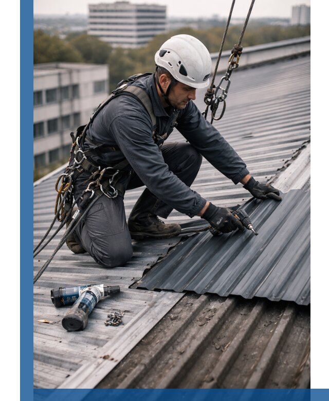 Ремонт профнастила на кровле в Прохладном, работы под ключ