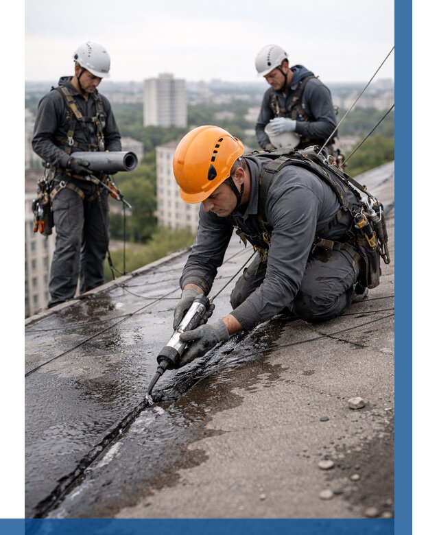 Устранение протечек кровли в Прохладном от 13000 р. | ВЫСОТНИК-Прх