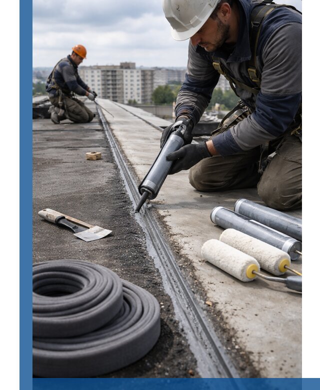 Герметизация швов кровли в Прохладном с гарантией герметичности