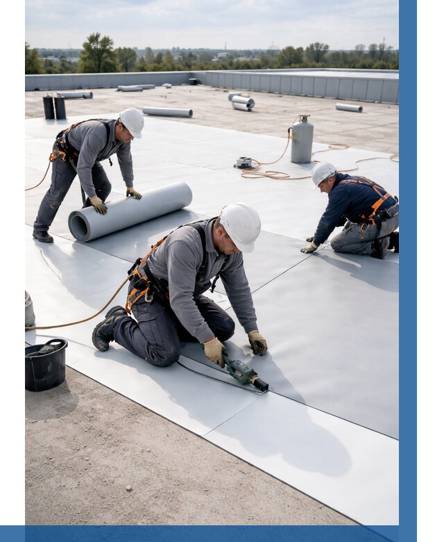 Монтаж мембранной кровли под ключ в Прохладном от 1300 р. | ВЫСОТНИК-Прх