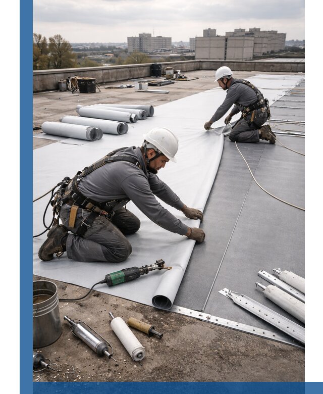 Монтаж мембранной кровли в Прохладном для промышленных зданий