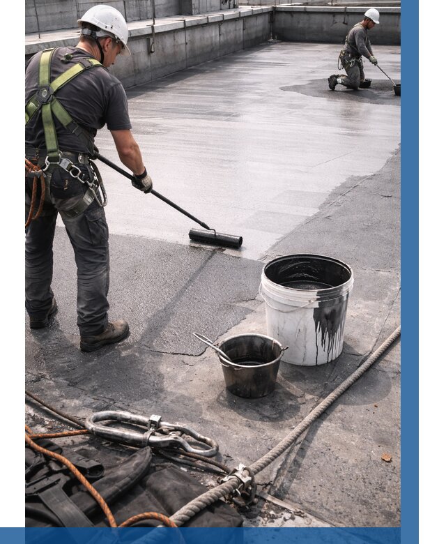 Гидроизоляция кровли жидкой резиной в Прохладном от 542 р. | ВЫСОТНИК-Прх