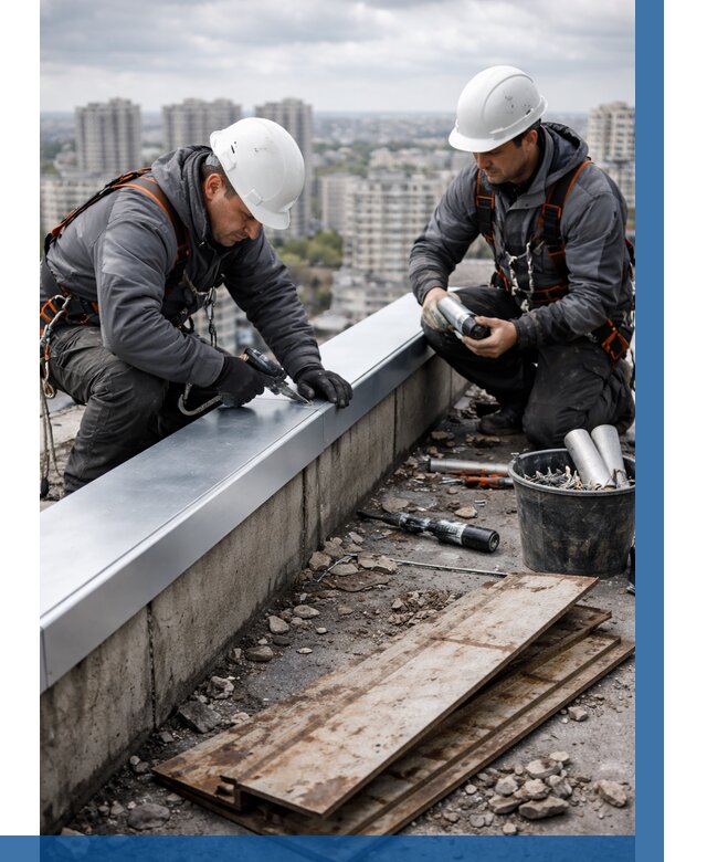 Замена парапетных крышек под ключ в Прохладном от 1300 р. | ВЫСОТНИК-Прх