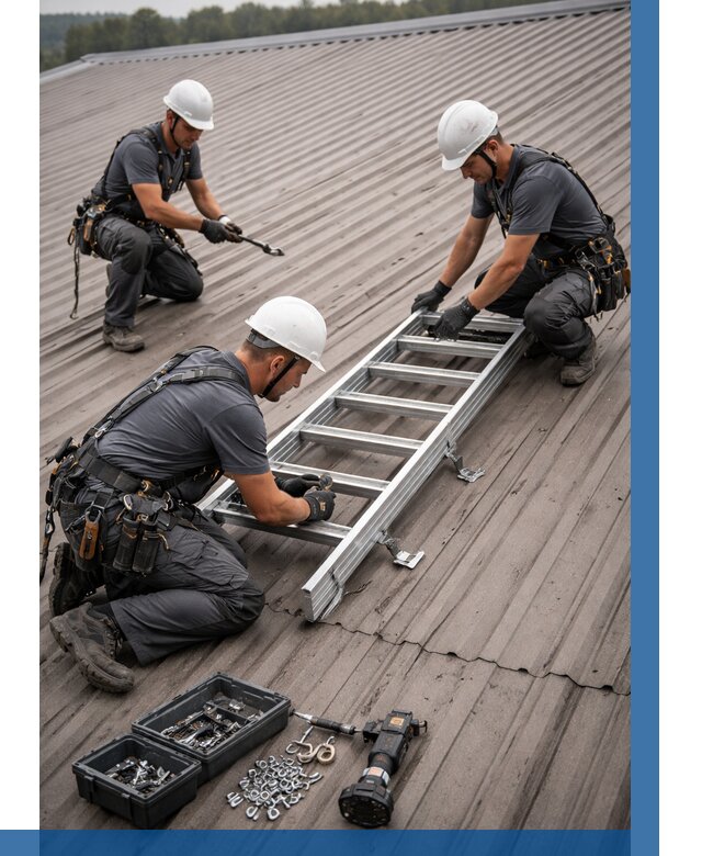 Монтаж кровельной лестницы в Прохладном от 4875 р. | ВЫСОТНИК-Прх