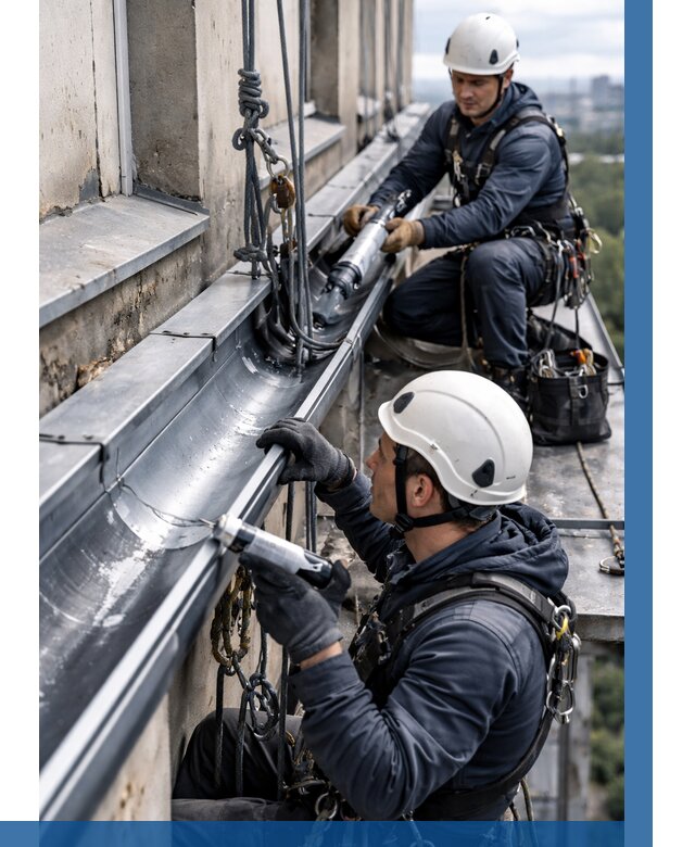 Ремонт водосточных желобов в Прохладном от 7041 р. | ВЫСОТНИК-Прх