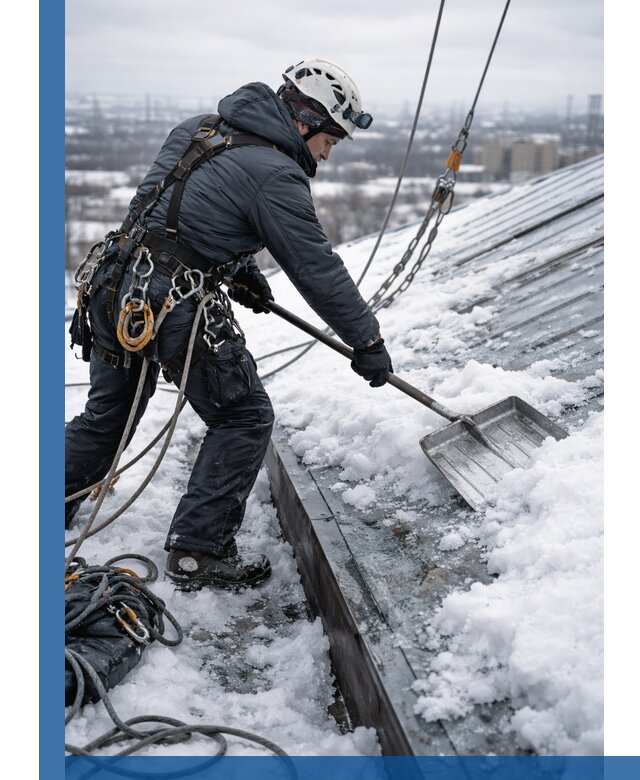 Профессиональная очистка кровли от снега и наледи в Прохладном
