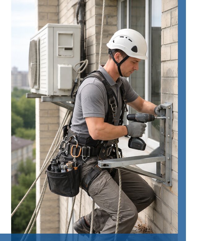 Установка кронштейнов кондиционера в Прохладном от 3792 р. | ВЫСОТНИК-Прх