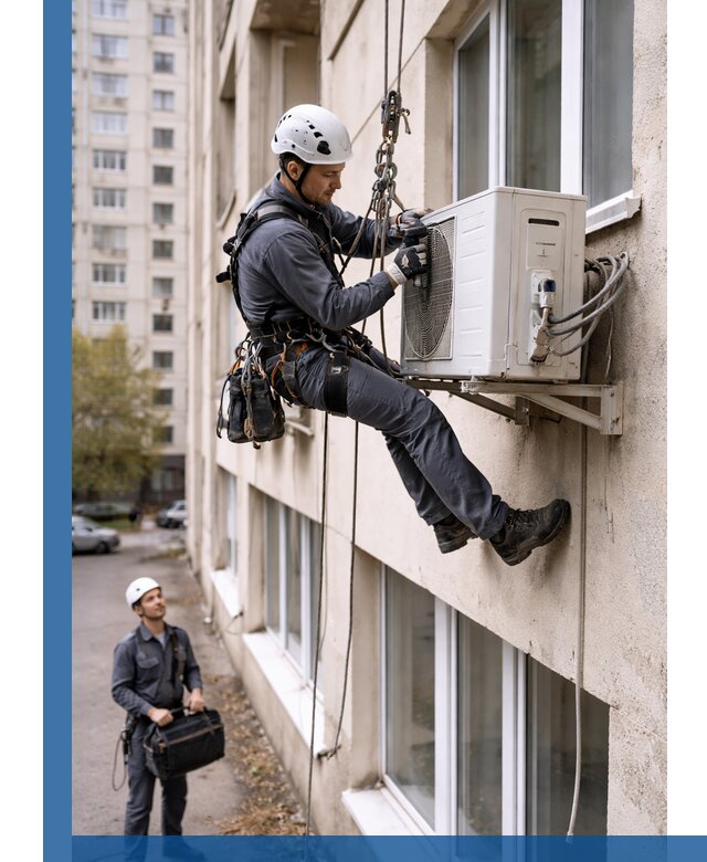 Демонтаж внешнего блока кондиционера в Прохладном профессионально