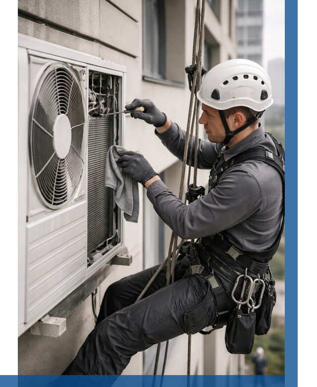 Обслуживание внешнего блока кондиционера в Прохладном от 2925 р.ВЫСОТНИК-Прх