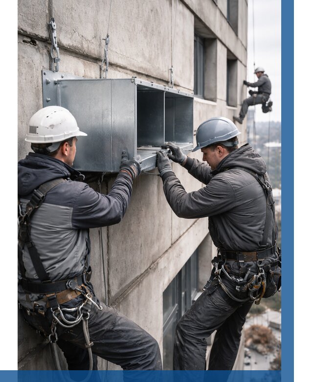 Монтаж вентиляционных коробов в Прохладном от 3250 р. | ВЫСОТНИК-Прх