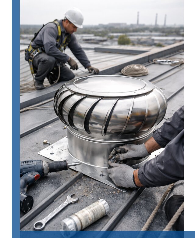 Установка дефлекторов на кровле в Прохладном профессионально