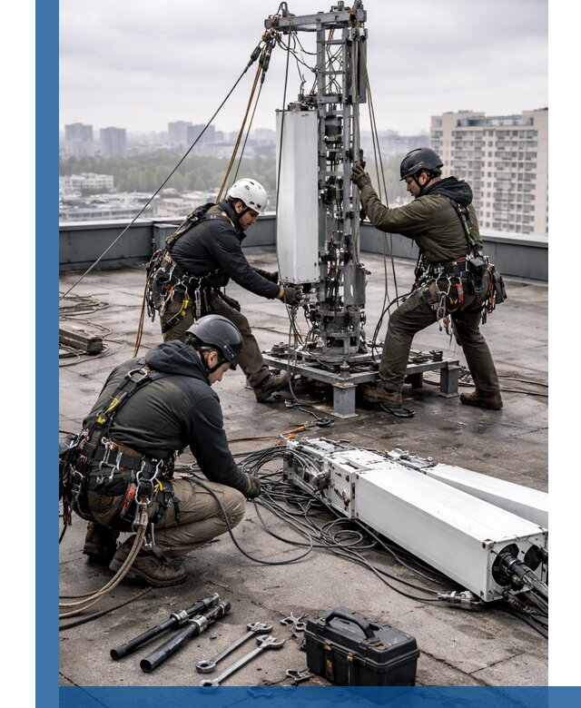 Демонтаж антенн на крыше зданий в Прохладном с гарантией