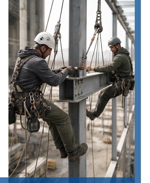 Монтаж металлоконструкций на высоте в Прохладном от 3792 р. | ВЫСОТНИК-Прх