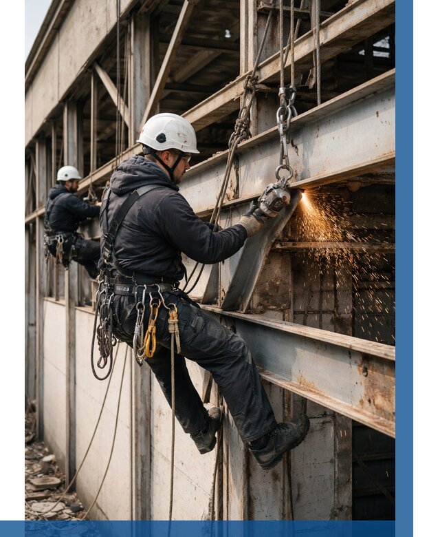 Демонтаж металлоконструкций на высоте в Прохладном от 7041р. |ВЫСОТНИК-Прх