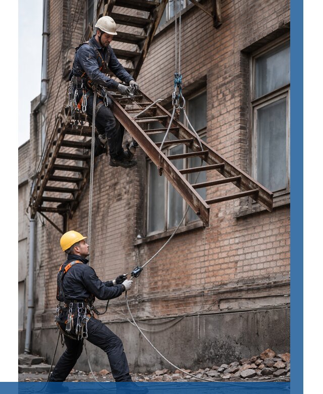 Демонтаж пожарной лестницы в Прохладном от 13000 р. | ВЫСОТНИК-Прх