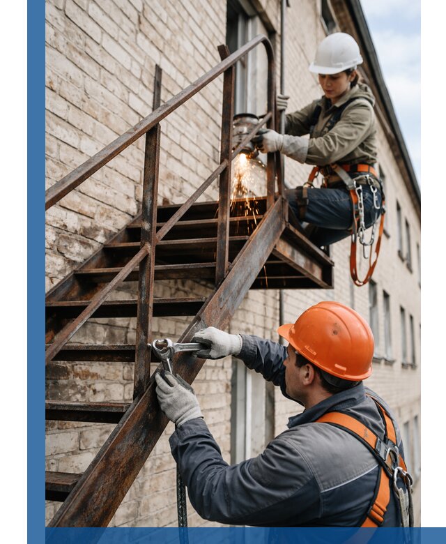 Ремонт и восстановление пожарных лестниц с выездом в Прохладном
