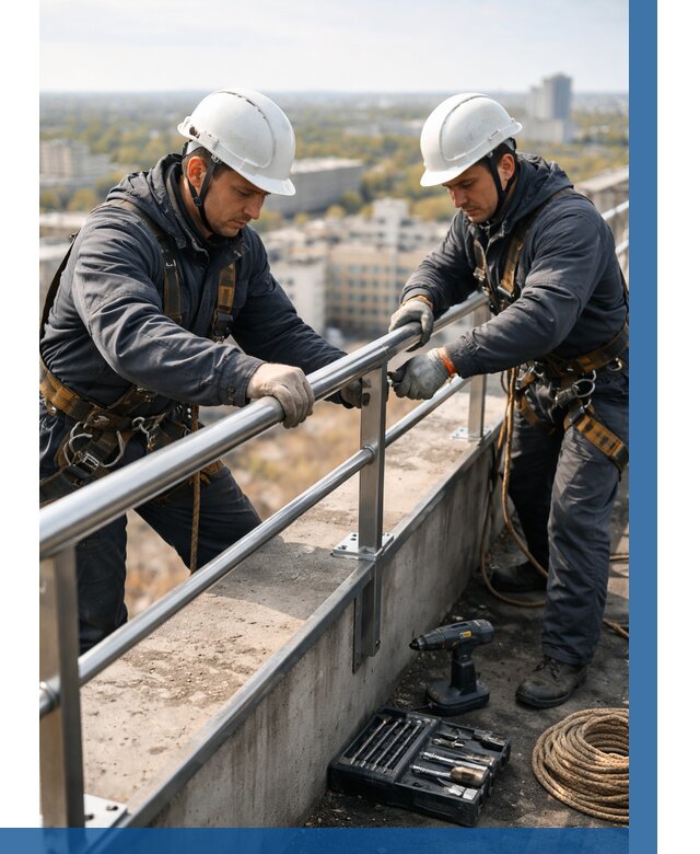 Монтаж перил на высоте в Прохладном от 2708 р. | ВЫСОТНИК-Прх